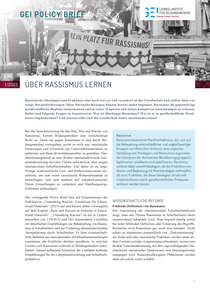 1/2023: Über Rassismus Lernen PolicyBrief-1-2023_Cover